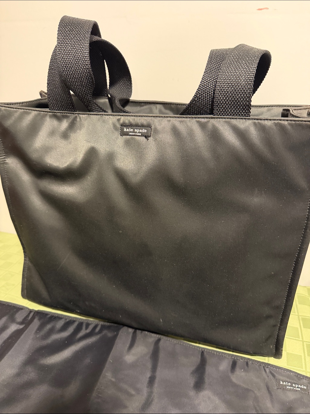 Kate Spade New York Vintage Black Nylon Diaper Bag